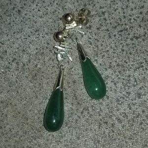 Real jade earrings